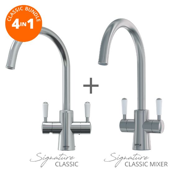 QETTLE Q9452BUN Signature Classic 4L 4 in 1 Round Dual Lever Tap Bundle