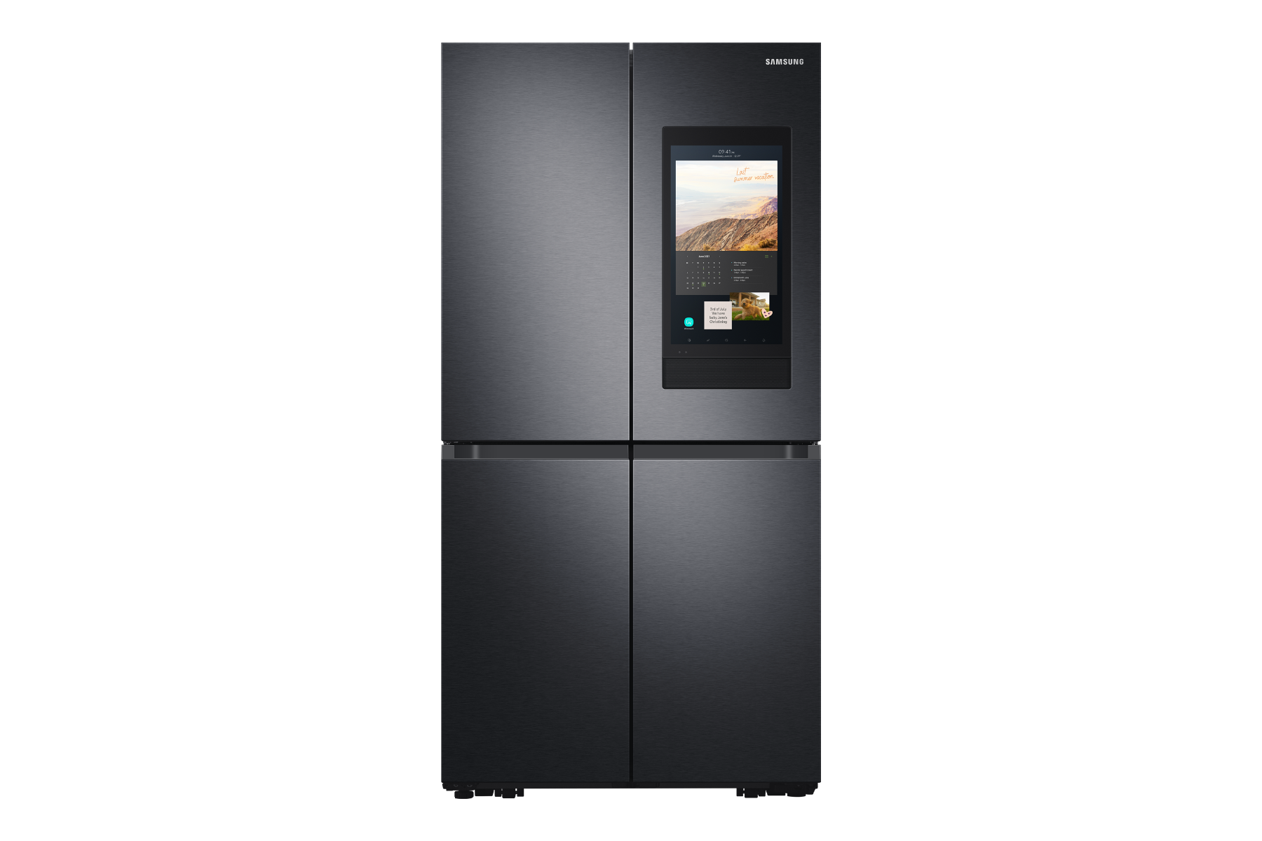 Samsung Family Hub RF65A977FB1/EU American French Style Fridge Freezer with Beverage Centre - Black