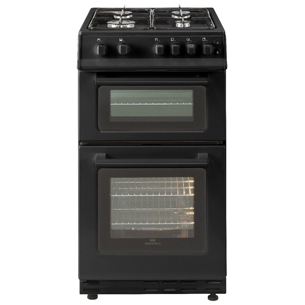 Belling FSG50TCBLKNG 50cm Twin Cavity Natural Gas Cooker-Black