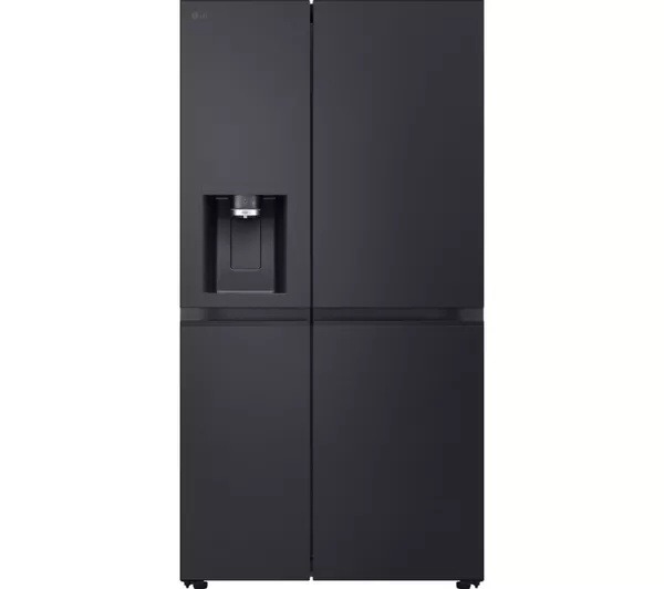 LG GSLE91EVAB 623L Side-By-Side Fridge Freezer with Water & Ice Dispenser - Essence Black Steel