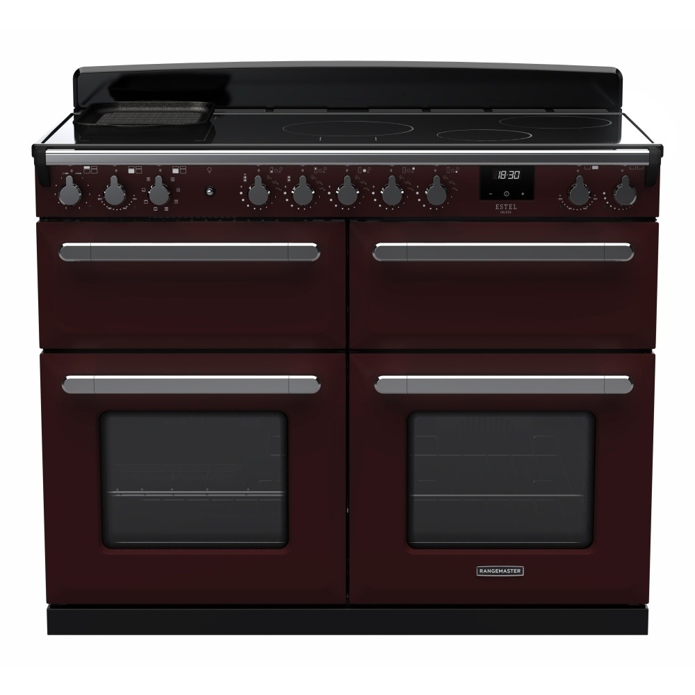 Rangemaster Estel Deluxe ESDLB110EIPBOR/CM1 110cm Induction Range Cooker Bordeaux / Chrome