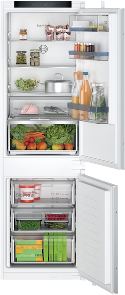 Bosch KIN86VSE0G Built-in sliding hinge fridge-freezer with freezer at bottom 