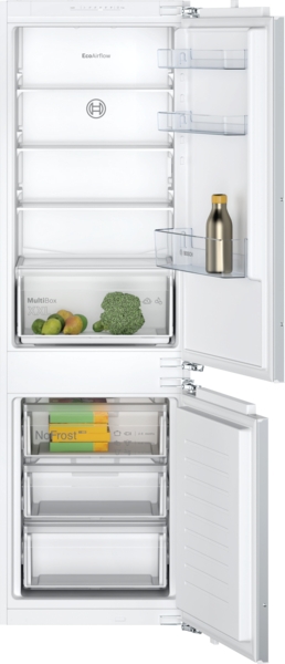 Bosch KIN86NFF0G Built-in fridge-freezer with freezer at bottom| flat hinge