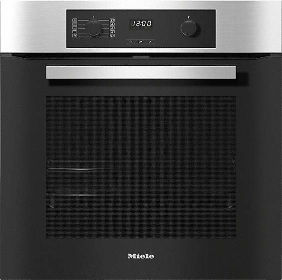 Miele H2265-1BP Built In Single Electric Oven with Pyrolytic Cleaning-Clean Steel