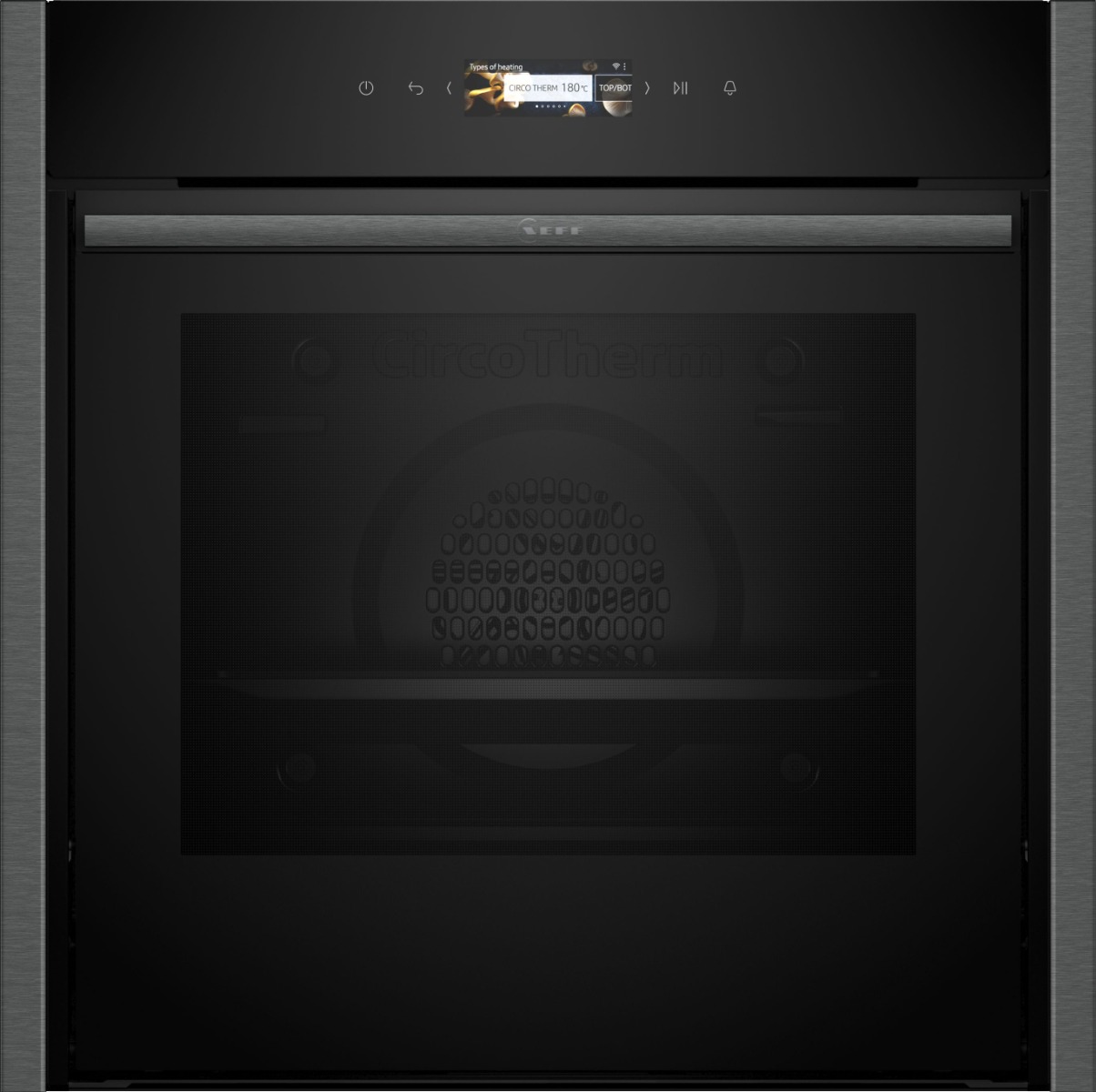 Neff B54CR31G0B Built-In Slide and Hide Single Oven - Black with Graphite-Grey Trim