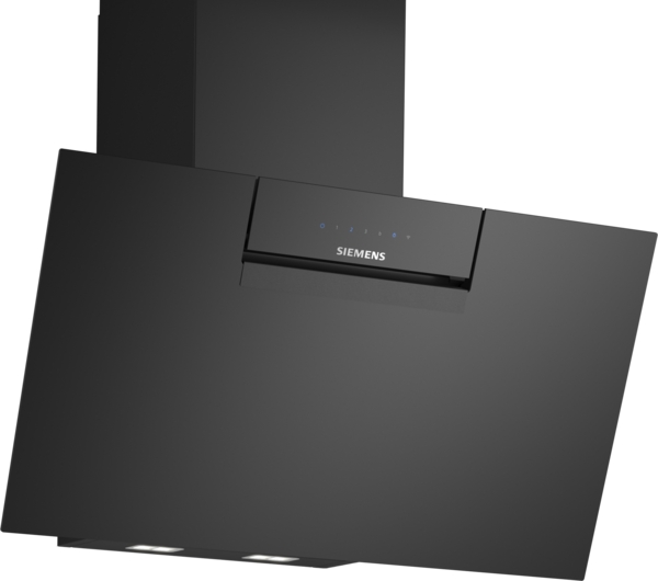 Siemens LC87KFN60B iQ300 Wall-mounted cooker hood 80 cm clear glass black printed