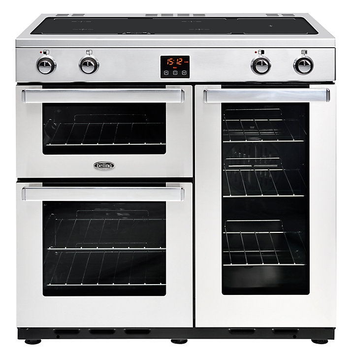 Belling 90Eiprofsta Belling Cookcentre 90 Induction Range Cooker Professional Stainless St 444444078
