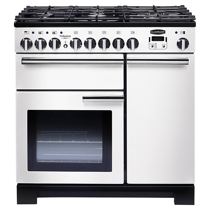 Rangemaster PDL90DFFWH/C Professional Deluxe 90 Dual Fuel Range Cooker| White