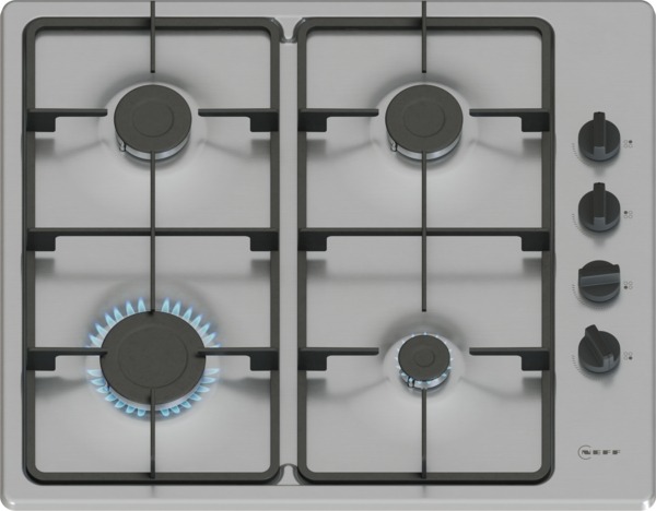 Neff T26BKP6N0 N 30 60cm 4 Burner Gas Hob - Stainless Steel