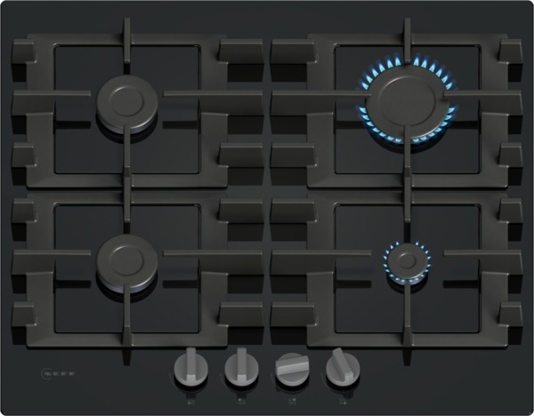 Neff T26NKP4S0 N 50 Gas hob 60 cm Tempered glass Black