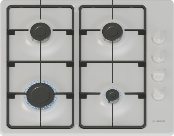 Bosch Series 2 PBP6B2K60 Burner 60cm Gas Hob - White