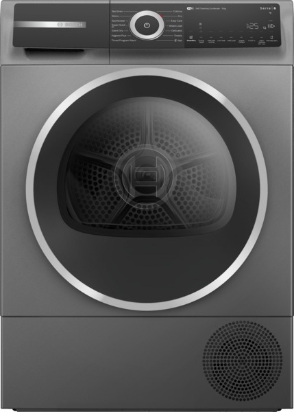Bosch WQH246DRIE Series 6 Heat pump tumble dryer 9kg in Cast iron grey