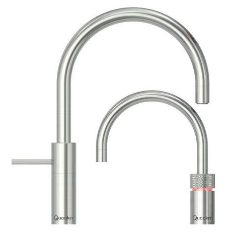 Quooker 2.2NRRVSTT Combi 2.2 Nordic Round Boiling Water Twin Taps stainless steel 