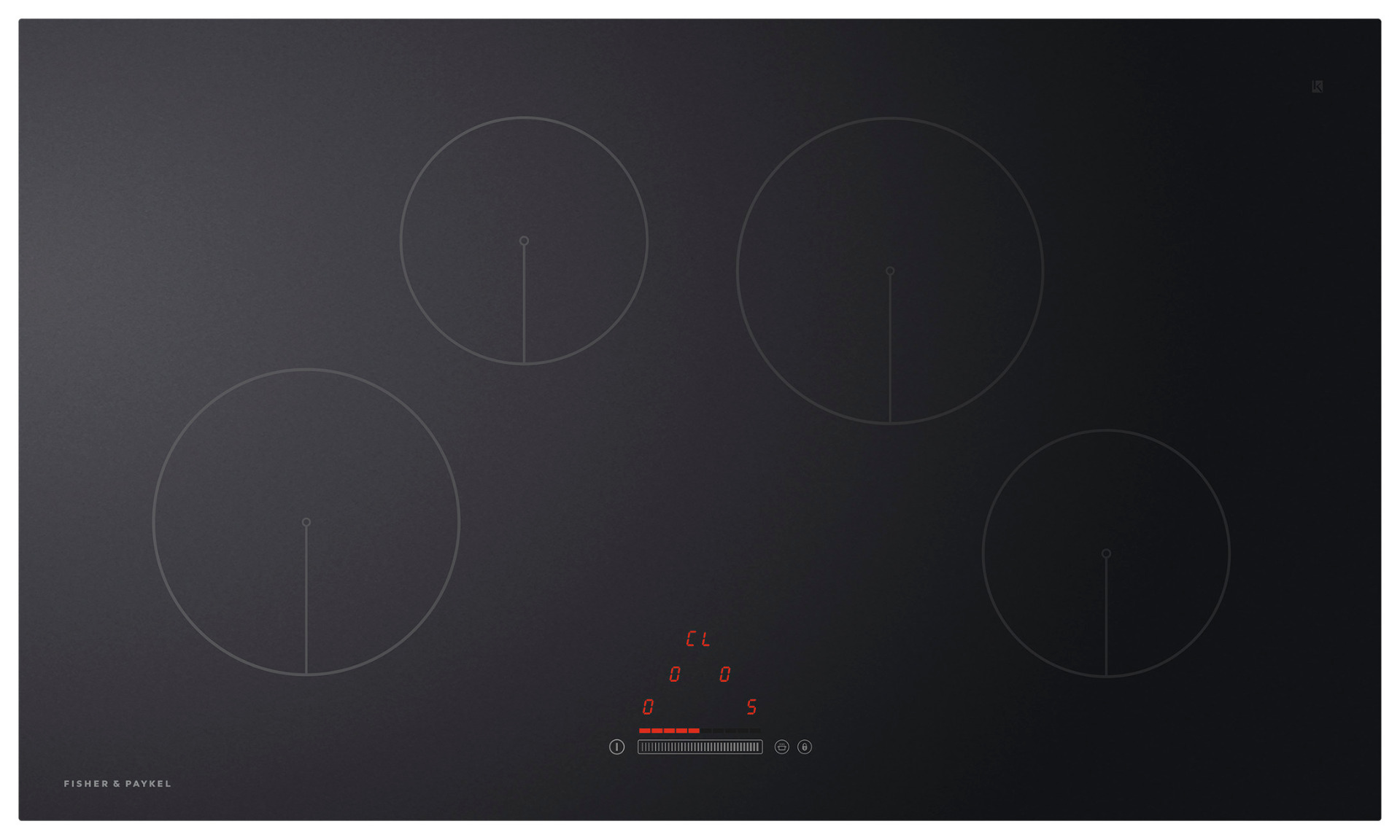 Fisher Paykel CI904CTB1 90cm Frameless 4 Zone Induction Hob-Black