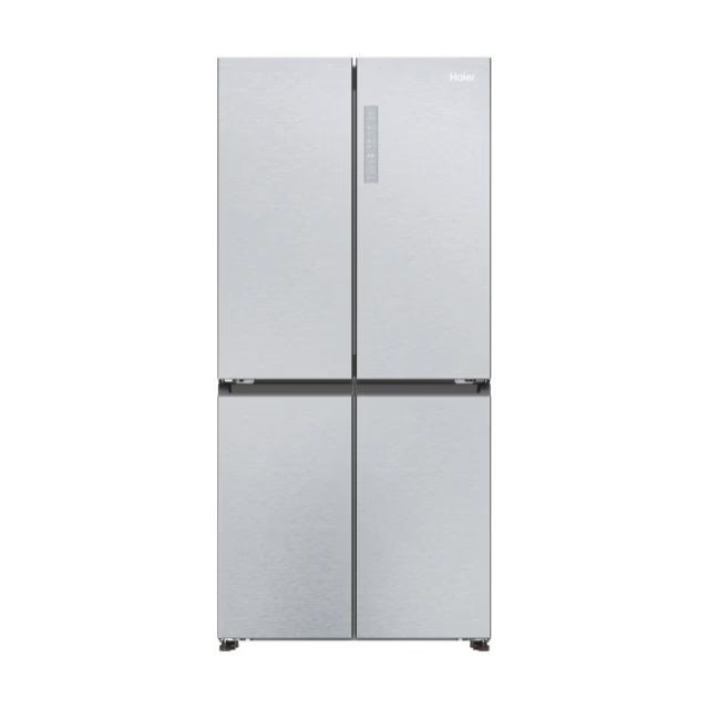 Haier HCR3818ENMG(UK) Total No Frost American Fridge Freezer - Silver