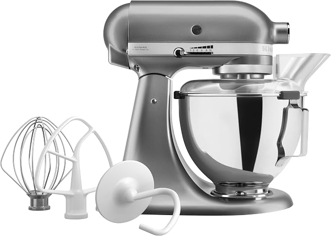 Kitchenaid 5KSM95PSBCU Artisan 4.3L Tilt-Head Stand Mixer - 95 Cont Silver