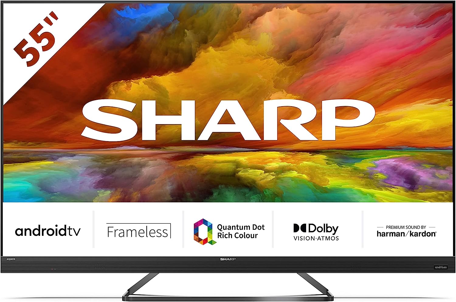Sharp C55EQ3KM2AG 55 Inches4K Ultra HD Smart TV With Quantum Dot Black
