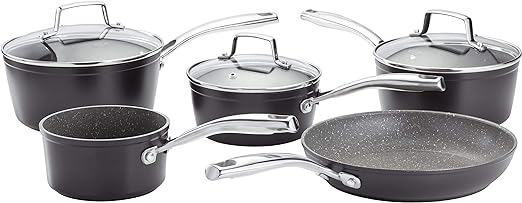 Stellar SPC1 Rocktanium Non Stick 5 Piece Saucepan Set 