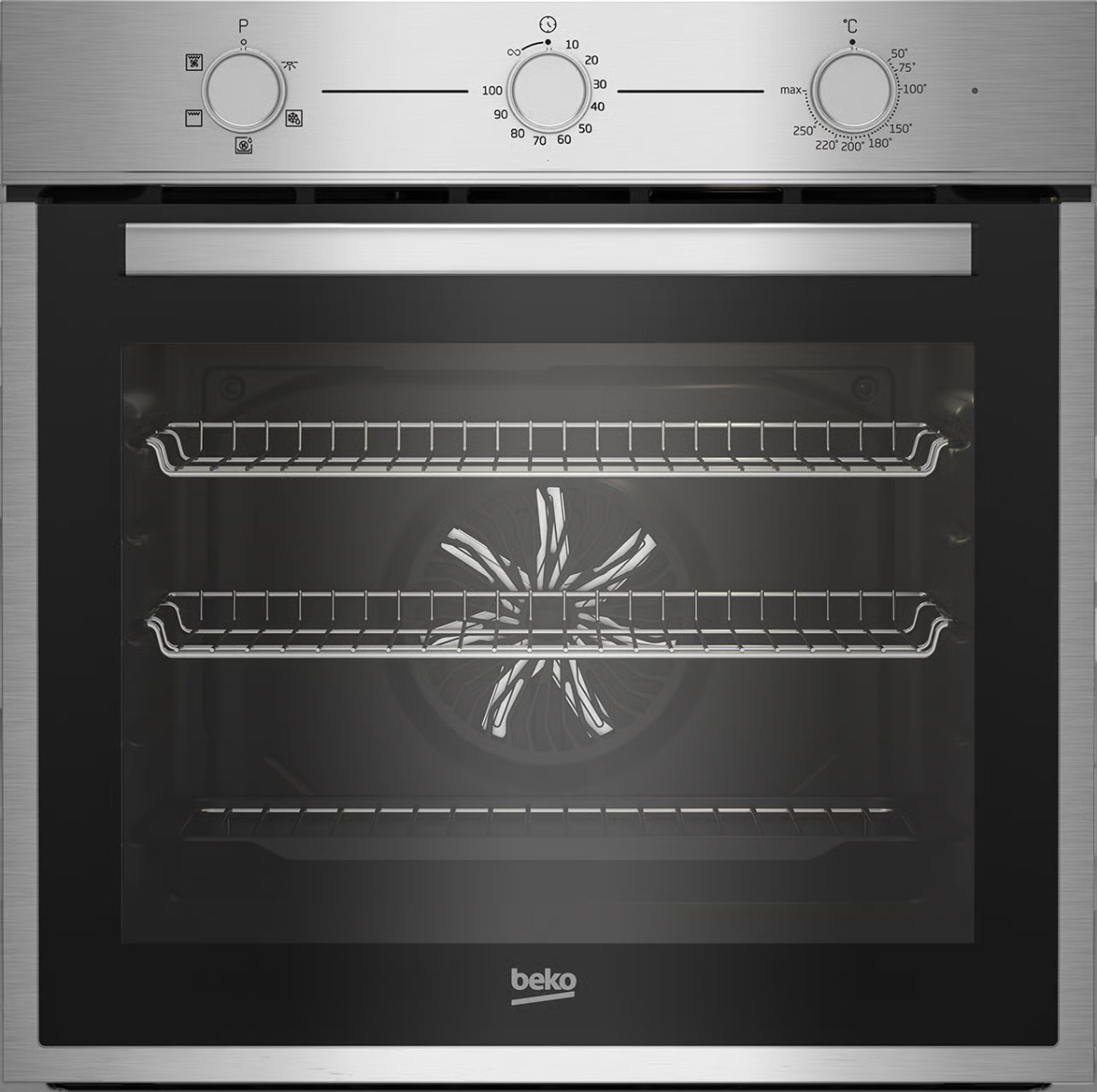 Beko BBIF16100X 60cm Built-In Single Fan Oven with AeroPerfect - Stainless Steel