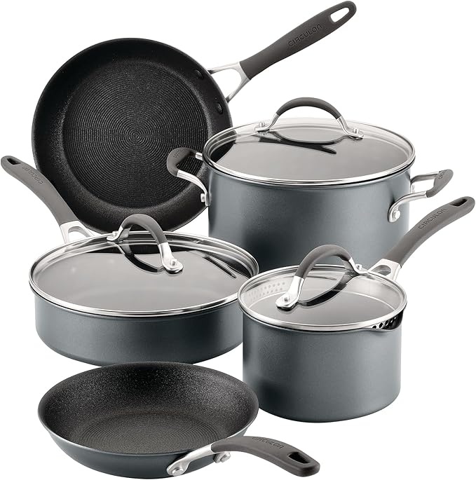 Circulon 81838 ScratchDefense A1 Series 8 Piece Cookware Set