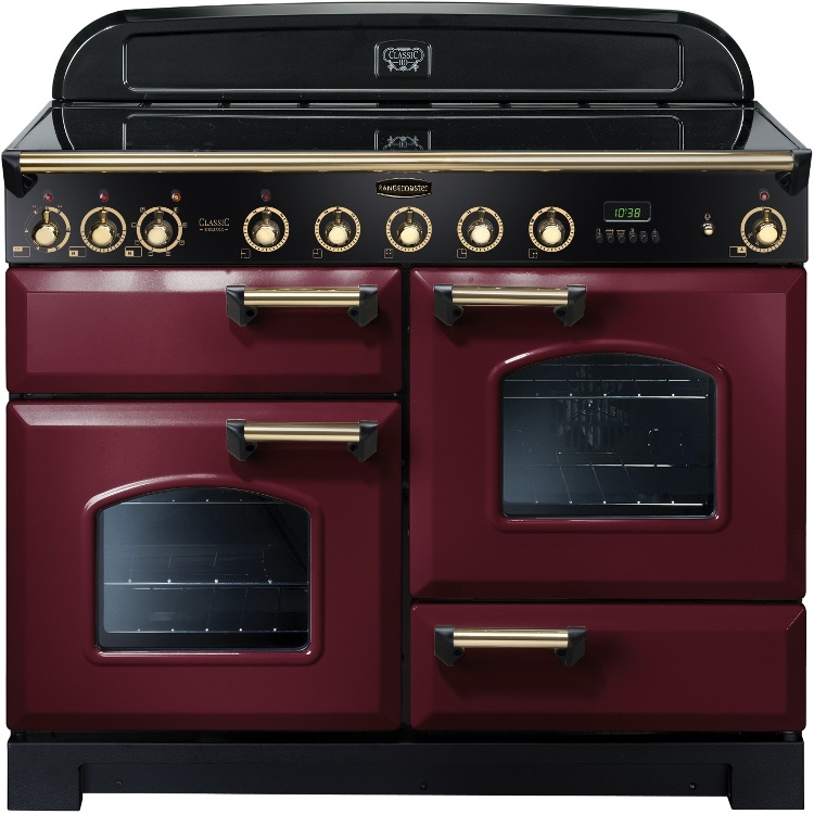 Rangemaster CDL110EICY/B Classic Deluxe Electric Induction 110cm Range Cooker - Cranberry Brass