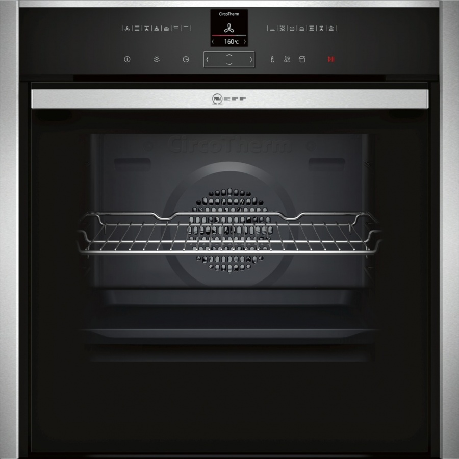 Neff B57VR22N0B Built-in Oven with added Steam Function-Stainless Steel