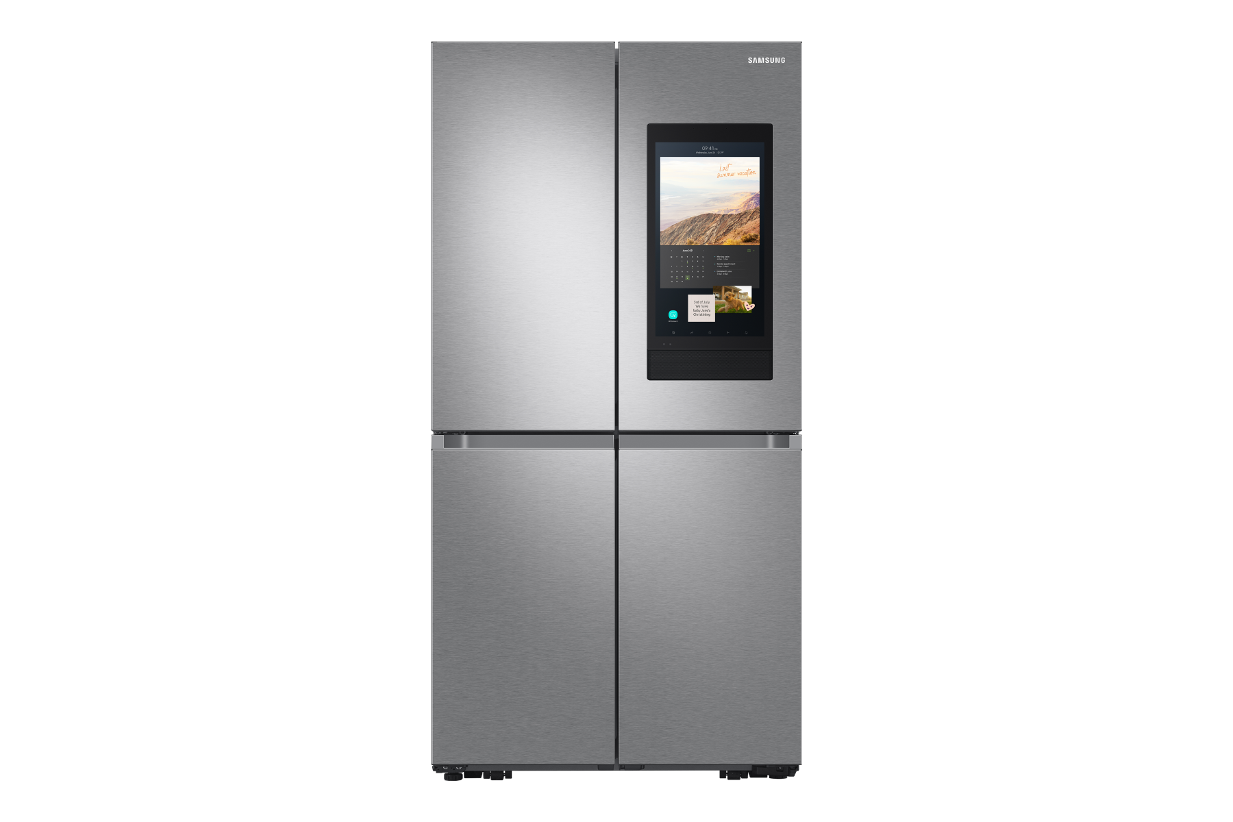 Samsung Family Hub RF65A977FSR/EU American Style French Fridge Freezer with Beverage Centre - Silver