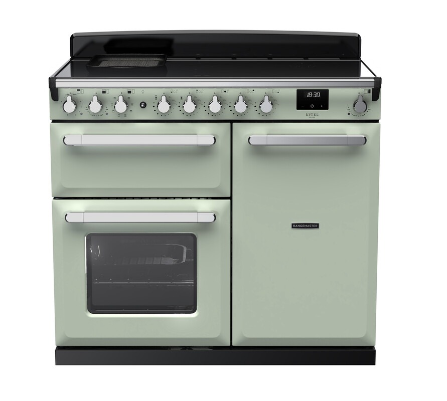 Rangemaster Estel Deluxe ESDL100EIPMNT/CM1 100cm Induction Range Cooker Mint / Chrome