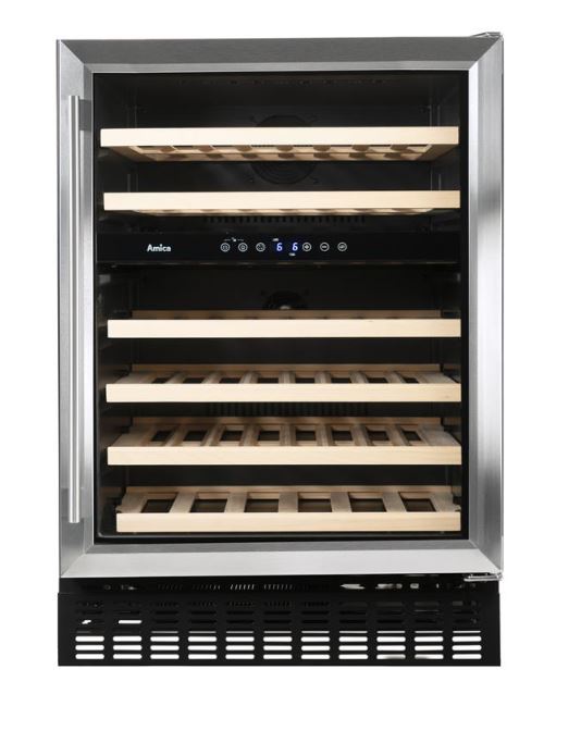Amica AWC600SS 60cm Freestanding/Under Counter Wine Cooler - Stainless Steel