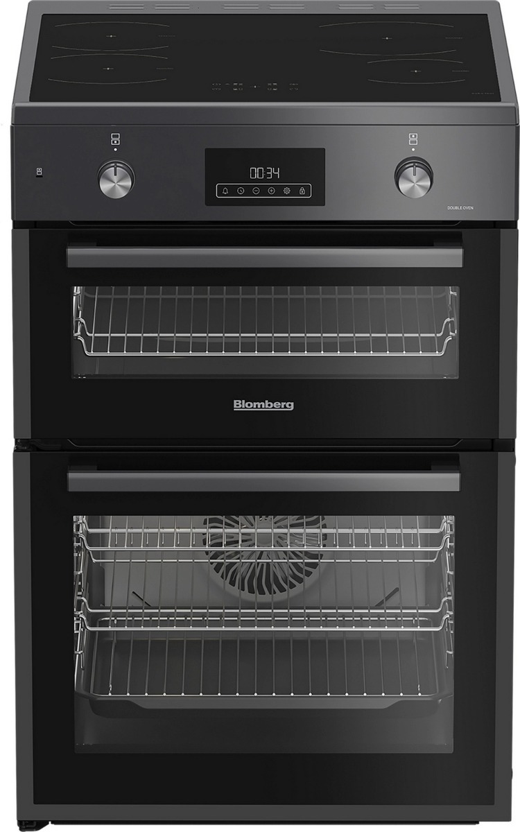 Blomberg HIRN651N 60cm Double Oven Electric Cooker with Induction Hob - Anthracite