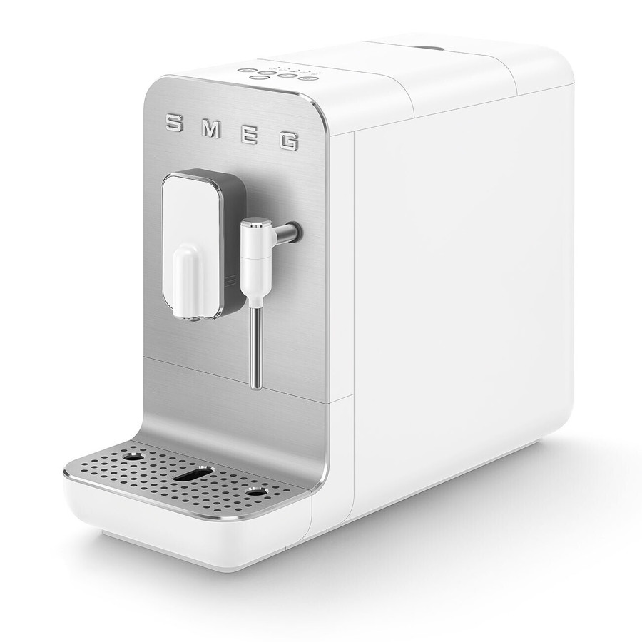 Smeg BCC12WHMUK Bean To Cup Coffee Machine With Milk Frother - Matte White