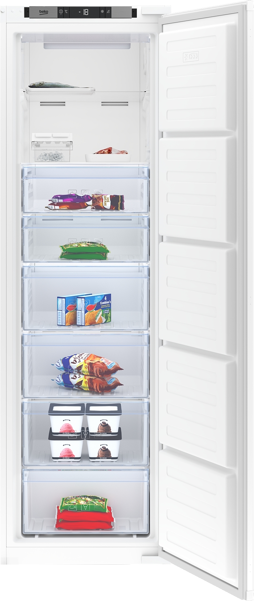 Beko BFFD3577 Integrated Tall Frost Free Freezer