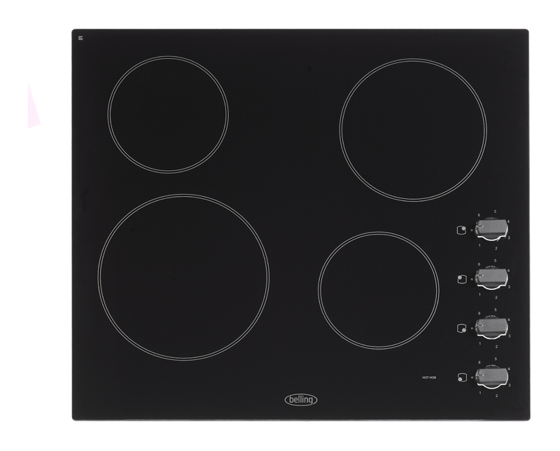 Belling CH60RX Ceramic Hob With Knobs Frameless