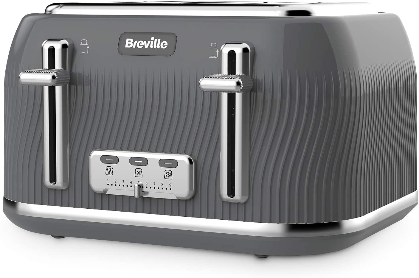 Breville Flow Collection VTT892 4 Slice Toaster - Grey