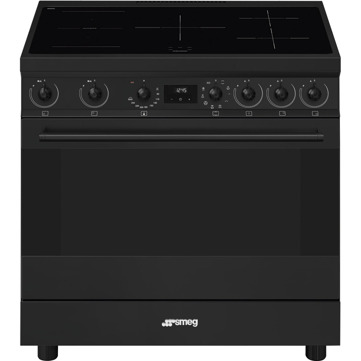 Smeg C9IMN2 90cm Symphony Single Cavity Range Cooker with Induction Hob - Matte Black