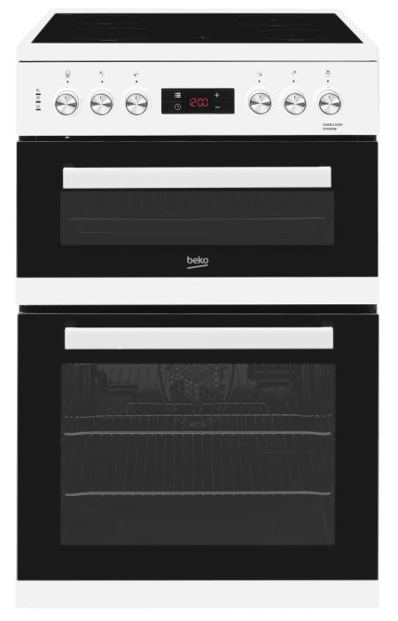 Beko KDC653W Freestanding 60cm Double Oven Electric Cooker White Donaghy Bros