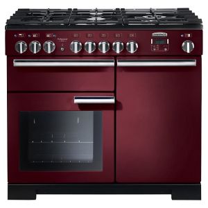Rangemaster PDL100DFFCY/C Professional Deluxe 100 Dual Fuel Range Cooker, Cranberry
