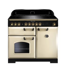Rangemaster CDL100EICR/B Classic Deluxe 100 Electric Induction Cream/Brass