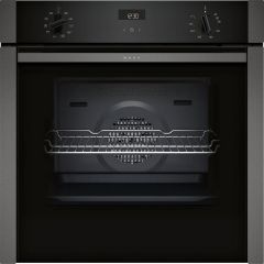 Neff B3ACE4HG0B Built In Electric Single Oven - Black with Graphite Trim
