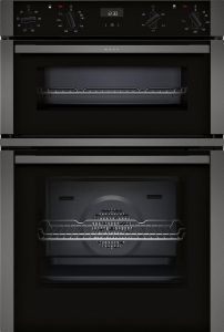 Neff U1ACE2HG0B Built In Electric Double Oven - Black with Graphite Trim