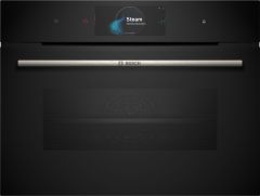 Bosch CSG7584B1 Serie 8 Built-In Compact Oven with Steam Function|60 x 45cm - Black