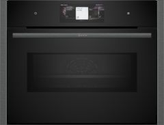 Neff C24MT73G0B Compact 45cm Ovens with Microwave - Black with Graphite-Grey Trim 