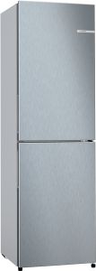 Bosch KGN27NLEAG Series 2| Free-standing fridge-freezer with freezer at bottom - Inox