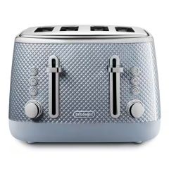 Delonghi CTL4003.GY Luminosa Four Slot Toaster - Twill Blue 