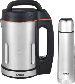 Tower T12055BF Soup Maker 1.6 Litre - Flask Inc - Stainless Steel