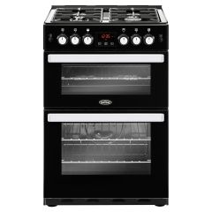 Belling 60GBLK 444410824 Gas Cooker With Full Width Electric Grill Black
