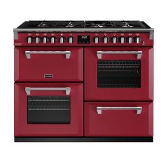 Stoves RCHDXD1100DFCRE Richmond Deluxe 110cm Dual Fuel Range Cooker - Chilli Red 