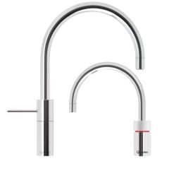 Quooker 7NRRVSTT PRO7 Nordic Round Boiling Water Twin Taps stainless steel 