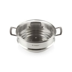 Le Creuset 96101924001000 Stainless Steel Large Multi-steamer with Glass Lid 