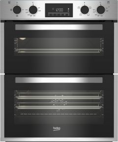 Beko BBTF26300X Built-Under Double Fan Oven With Led Timer And Recyclednet™ - Stainless Steel